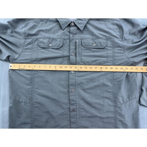 Wrangler Outdoor Series Shirt Mens XL Gray Long Sleeve Button Up Hiking Nylon - Picture 7 of 9
